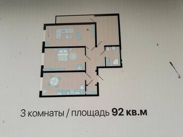 Продажа квартир: 3 комнаты, 92 м², Элитка, 8 этаж, ПСО (под самоотделку)