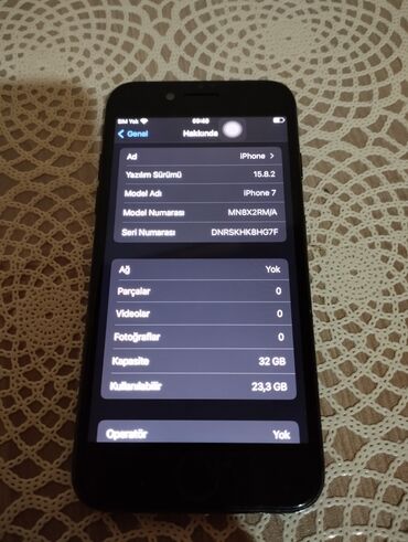 Apple iPhone: IPhone 7, 32 GB, Qara, Sənədlərlə