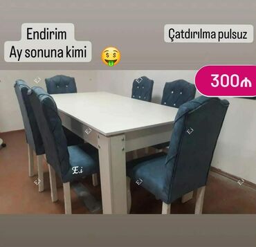 Komodlar: Qonaq otağı üçün, Yeni, 6 stul