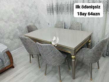 ay: Qonaq otağı üçün, Yeni, Dördbucaq masa, 6 stul — 1