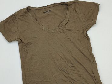 brązowy t shirty damskie: T-shirt, S, stan - Dobry