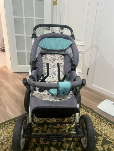 Коляски: Коляска, цвет - Голубой, Б/у — 4