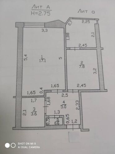 ������������ 1 ������ ���������������� �� �������������� в Кыргызстан | Продажа квартир: 1 комната, 34 м², 4 этаж