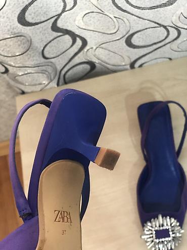 xonca bezemek: Tuflilər, Zara, Ölçü: 37, rəng - Bənövşəyi, İşlənmiş — 2