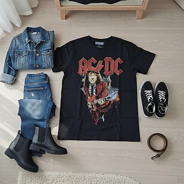эски кийим: Футболки с принтами AC/DC - Цвет основы: черный (одна модель — — 3