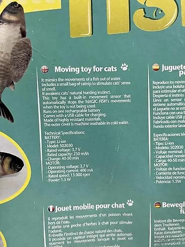 Oprema za kućne ljubimce: MAGIC FISH – pokretna interaktivna igračka za mačke - Imitira pokrete — 3