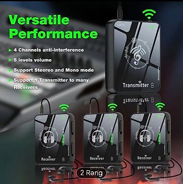 Другая аудиотехника: Simsiz Audio Transmitter + Qəbuledici dəsti - 2.4 GHz ISM diapazonu — 3