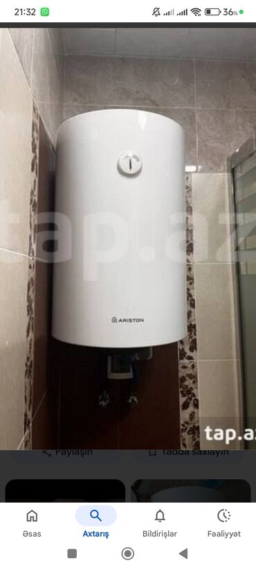 tap az dondurucu: Ariston divardan asılan su qızdırıcısı (elektrik qazan) -