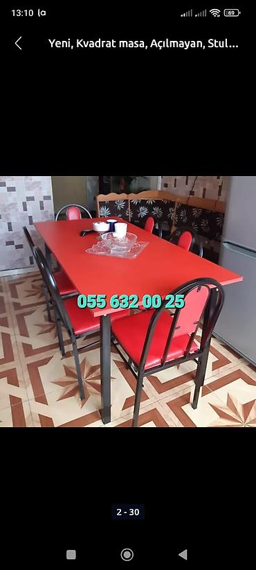 restoran stolları: Mətbəx üçün, Yeni, Açılmayan, Kvadrat masa — 9