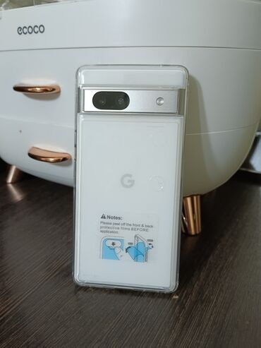 тилифо: Google Pixel 7a, Б/у, 128 ГБ, цвет - Белый, 1 SIM