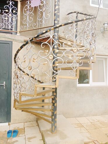 Pilləkən məhəccərləri: Dəmir Vint pilləkən,,15 pilləlidir,,, qalın və keyfiyyətli — 7