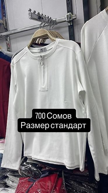 мужская футболка с котом: Лонгслив, цвет - Белый, Стандарт — 1