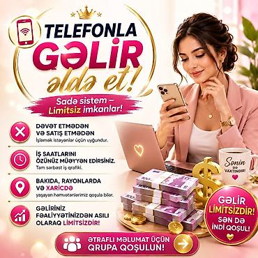 çağrı mərkəzi: Çağrı mərkəzi operatoru tələb olunur, İstənilən yaş, Təcrübəsiz, İşəmuzd ödəniş — 2