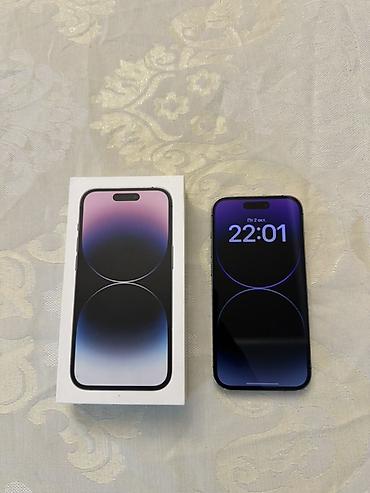 IPhone 14 Pro, Б/у, 256 ГБ, Deep Purple, Коробка, 80 %