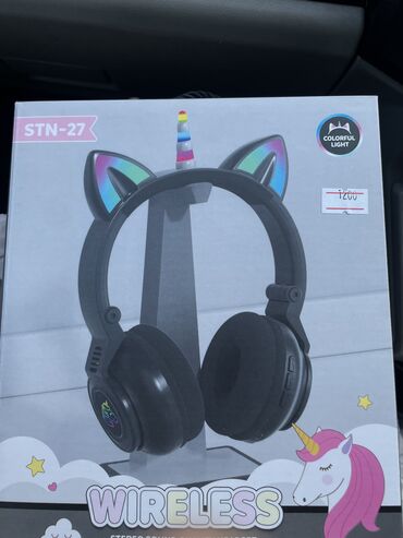 беспроводная (bluetooth) гарнитура csr: Продаю наушники 🎶🦄 для девочки! Цена1200 сом!