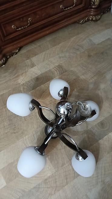İşıqlandırma: Çılçıraq, 6 lampa, Şüşə — 3