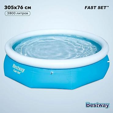 Надувной бассейн Bestway Fast Set - Размер: 305×76 см - Объем: 3800
