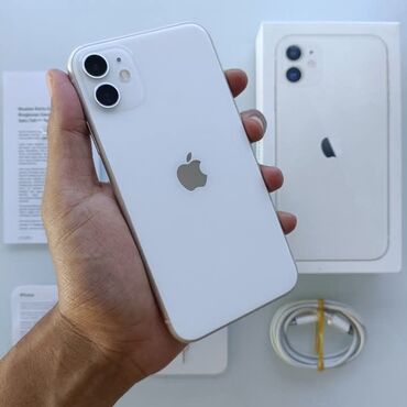 iphone 11 təzə: IPhone 11, 128 GB, Ağ, Zəmanət, Face ID, Sənədlərlə