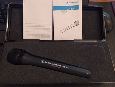 микрофон за телефон цена: Репортажный микрофон, производство Германия "Sennheiser MD42"