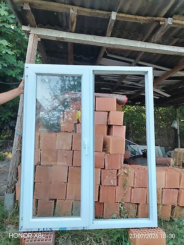 şüşələr: İşlənmiş İkiqat şüşə paketi Plastik pəncərə, Еni: 130 sm, Uzunluğu: 160 sm — 2