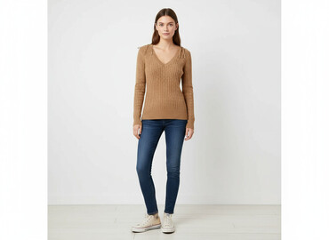sweter z angory h m: H&M L.O.G.G., Sweter damski, rozmiar M