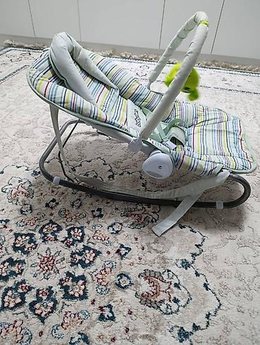 babyton: Детский шезлонг-качалка Babyton - Удобное кресло с мягким матрасиком — 3