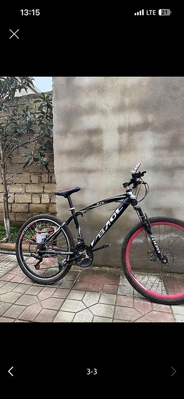 Velosipedlər: MTB tipli dağ velosipedi – ZADL/ADL brendli, qara-ağ rəng sxemi və ön — 1