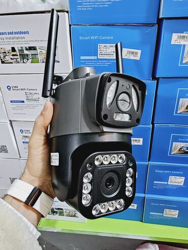 kameraların satışı: Kamera 4G sim kartli 360° smart kamera 3MP Full HD 64gb yaddaş kart