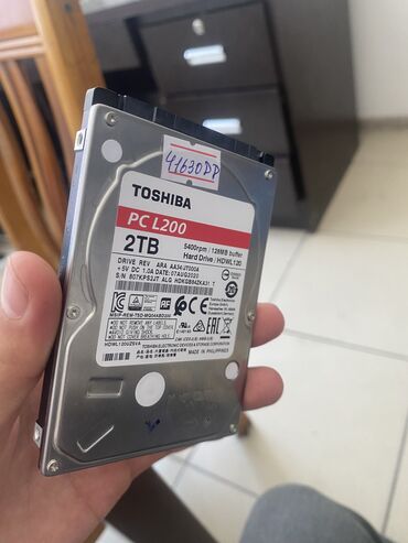 Жесткие диски, переносные винчестеры: Накопитель, Б/у, Toshiba, HDD, 2 ТБ, 2.5", Для ноутбука