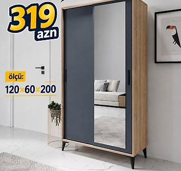 guzgu boydan: Sürgülü qapılı şkaf - Ölçü: 120 × 60 × 200 sm (şəkildə göstərilib) - — 1