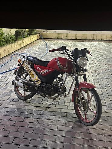 dort teker motosiklet: Qırmızı rəngli MX49 motosiklet - Model: MX49 (karbon örtüklü dekor — 3