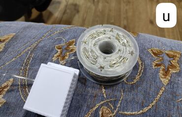 Yeni il oyuncaqları və bəzəkləri: Məftil işıq Yolka və ya dekor üçün istifadə olunur 220 woltla işləyir — 7