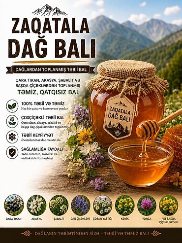 Zaqatala Dağ Balı – dağların təbiətindən toplanmış təbii bal Məhsul