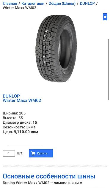 90: Шины 205 / 55 / R 16, Зима, Б/у, Комплект, Легковые, Япония, Dunlop — 2