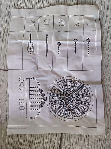ulduz tavan: Çılçıraq, 5 lampa, Metal — 3