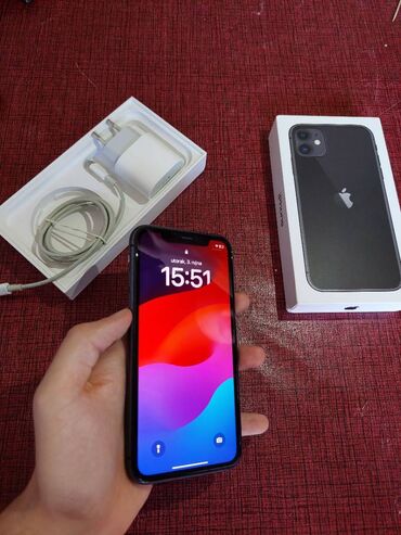 polovni apple laptopovi: Apple iPhone iPhone 11, 128 GB, Crn, Face ID, Garancija, Otisak prsta