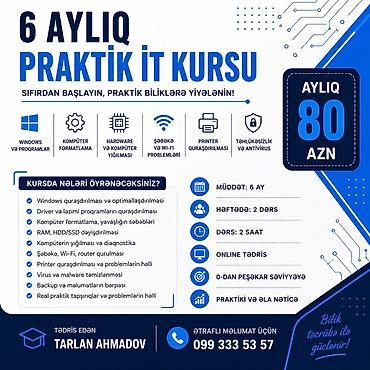 Услуги: 💻 6 AYDA İT ÖYRƏN, BİLİKLƏRİNİ GƏLİRƏ ÇEVİR! Whatsappda yazin — 1