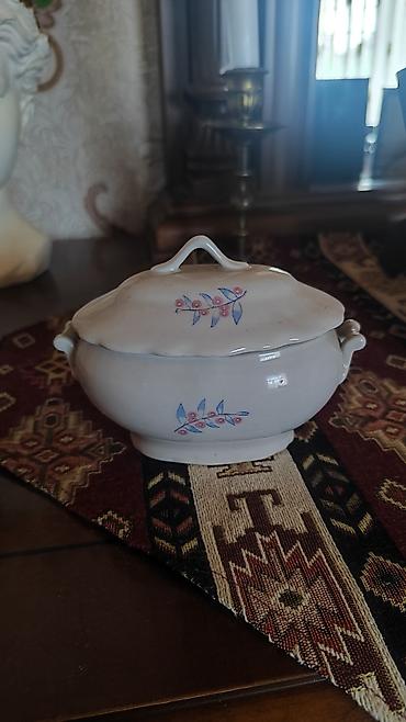 gil qab: Porcelain mini qapaqlı sos qabı / balaca turen 1970-1980 il arasi - — 1