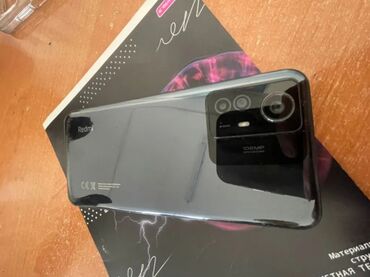 чехол на redmi: Redmi, Redmi Note 12S, Колдонулган, 256 ГБ, түсү - Кара, 2 SIM