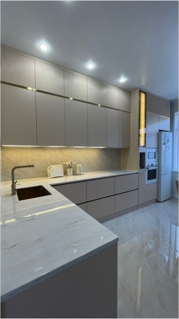 Sifarişlə mətbəx mebeli: Sifarişlə mətbəx dəsti, Özü çəkən petlələr, MDF, Kredit yoxdur, Pulsuz çatdırılma, Ödənişli çatdırılma, Rayonlara çatdırılma — 6