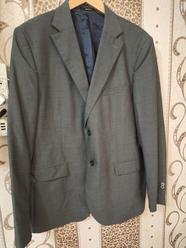 всвязи с переездом: Мужской костюм, 2XL (EU 44), Massimo Dutti, Новый, цвет - Серый, Самовывоз
