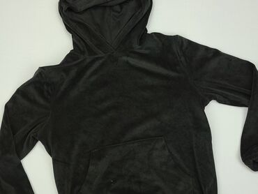 czarny sweterek w serek: Bluza, Destination, 12 lat, 146-152 cm, stan - Dobry