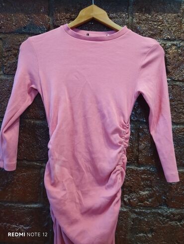 plise haljine: M (EU 38), color - Pink, Other style, Long sleeves