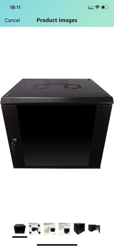 каналный вентилятор: Серверный шкаф NavePoint 9U Server Rack Enclosure with Glass Door