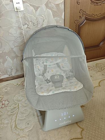 boyuk kinder yumurta: Coolbaby elektrikli uşaq yelləncəyi Boz rəngli, müasir dizaynlı — 2