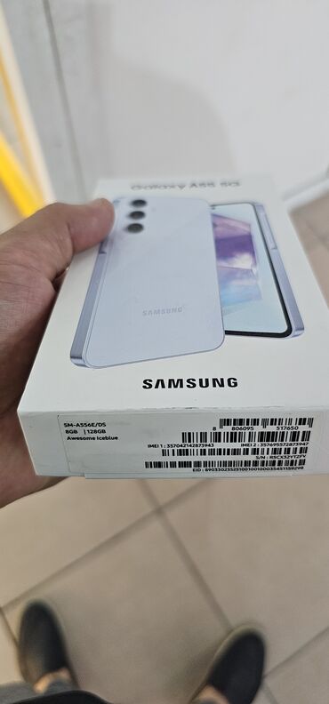 samsung galaxy a 01: Samsung Galaxy A55, Жаңы, 128 ГБ, түсү - Ак