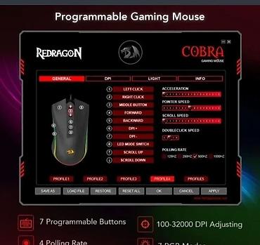 laptop np: Redragon COBRA žičani gejming miš - Optički senzor sa podešavanjem do — 10