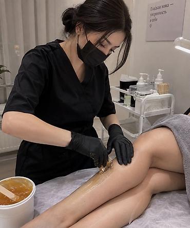 Шугаринг — профессиональная депиляция сахарной пастой - Выполнение