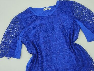 czarne eleganckie bluzki plus size: Women's blouse, size 5XL (EU 50)
