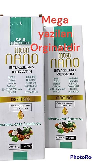 biotin: NANO Keratin Mega S.E.R Professional Salon ve şexsi istifade uçun — 1